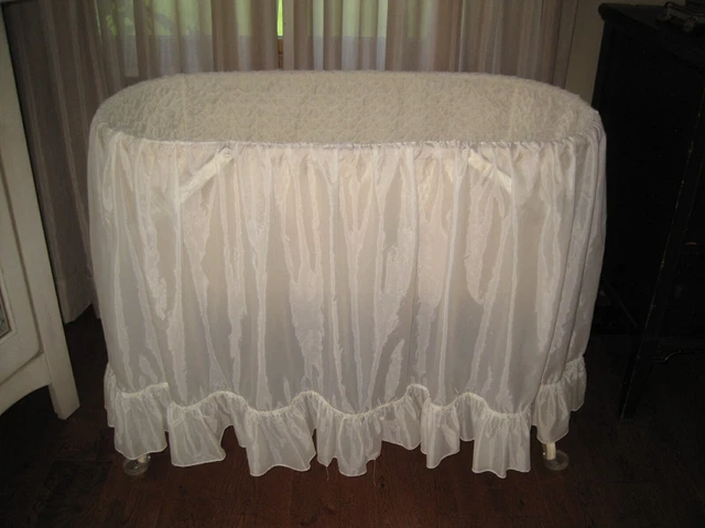 Vtg Toddletime By Penny's Rolling Wicker Basket Baby Bassinet Cradle Crib Skirt Vtg Toddletime By Penny's Rolling Wicker Basket Baby Bassinet Cradle Crib Skirt