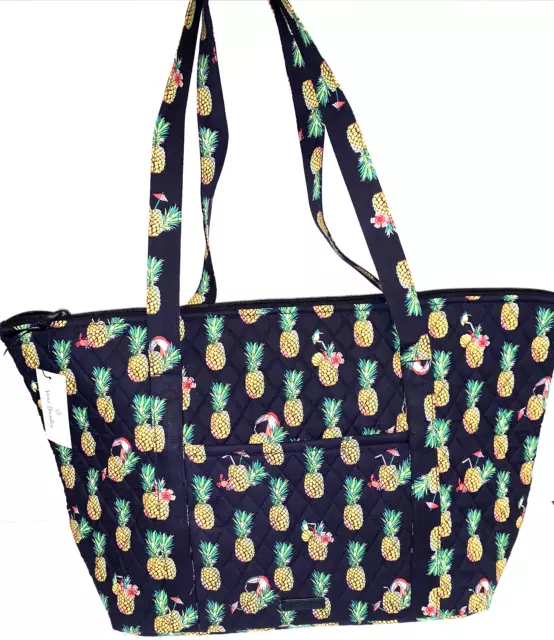 Vera Bradley Toucan Party Pattern Pineapple Carry On Travel Zip Top Tote Bag NEW