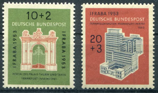 Bund Nr. 171 - 172 sauber postfrisch IFRABA BRD 1953 Frankfurt Michel 50 € MNH