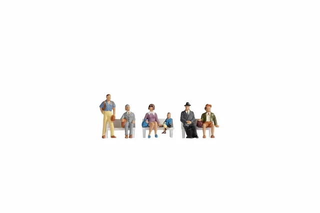 Noch 15240 1/87 Ho Personnages Lot 6 Figurines Voyageurs Passagers H0