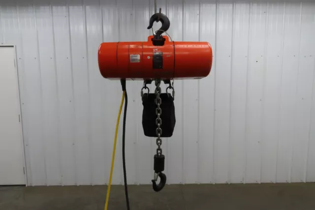 CM Lodestar RRS Electric Chain Hoist 2 Ton 16 FPM 14' Lift Single Chain 230/460