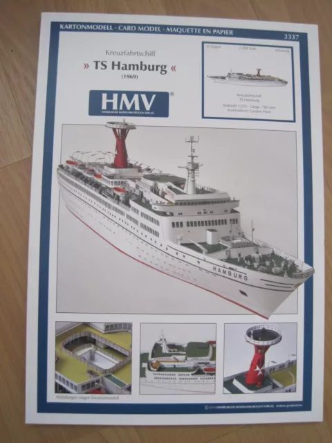 TS Hamburg Passagierschiff Schiff Kartonbausatz *NEU* Bastelbogen
