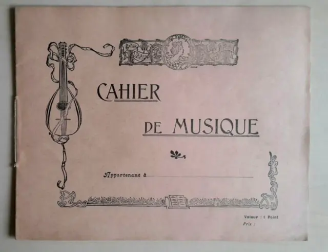 Ancien cahier de musique vers 1900 , état neuf, jamais servi