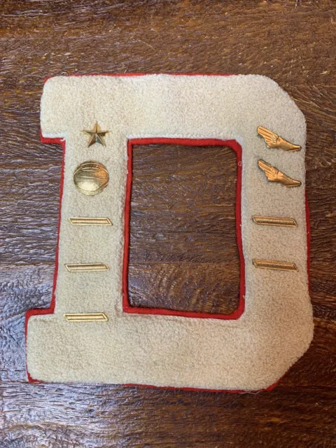VTG 1940’s High School Letterman Jacket Patch D Basketball Track Chenille