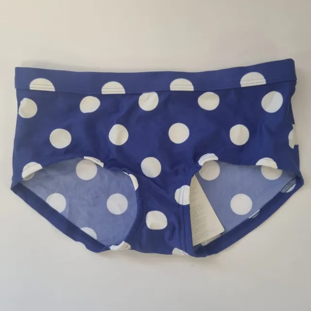 Boden Womens Blue and White Polka Dot Bikini Bottoms - Size 8 UK