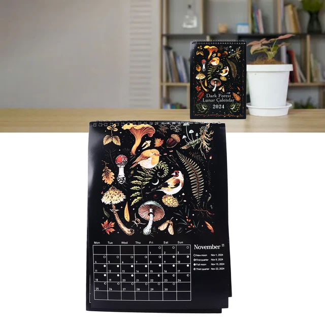 2024 Lunar Calendar Dark Forest Lunar Calendar With Lanyard Coated Paper Wall