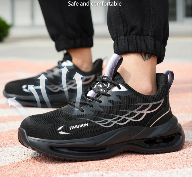 2024MENS WOMENS LIGHTWEIGHT Safety Shoes Steel Toe Cap Work Boots ...