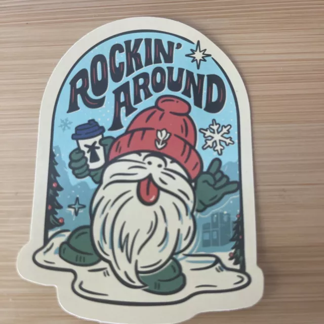 DUTCH BROS GNOME Rockin Around Christmas November 2023 Coffee Sticker