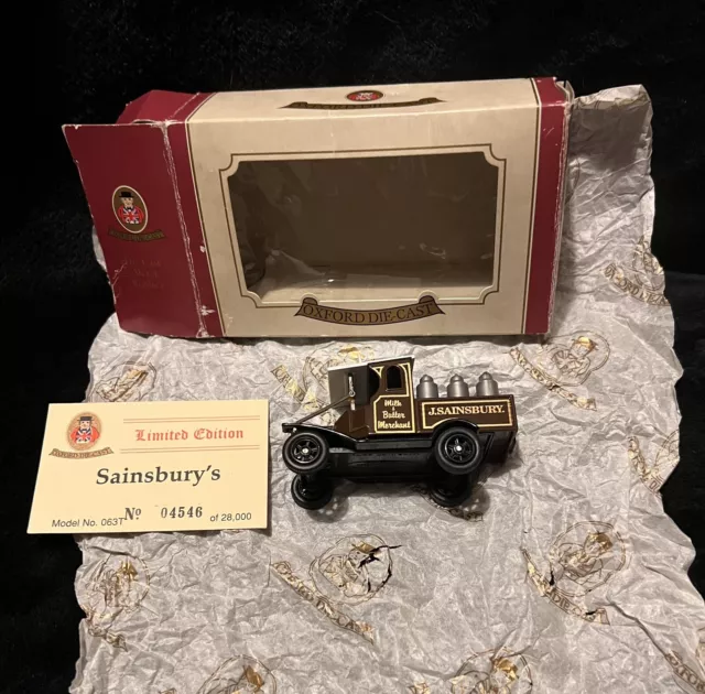 Oxford Die-Cast ~ Ltd Ed ~ J. Sainsbury’s Metal Replica Milk & Butter Van ~ Orig