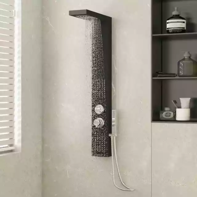 Sistema de panel de ducha aluminio negro