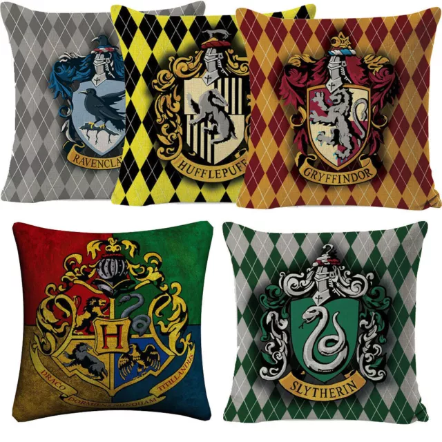 Harry Potter Cushion Cover Gryffindor Slytherin Hufflepuff Ravenclaw Hogwarts