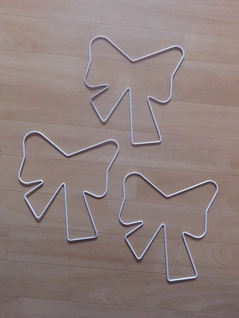 3x Drahtgestell / Metall Schleifen für Floristik / Basteln / Binden