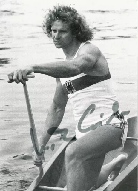 Autogramm Ulrich Eicke original Olympiasieger 1984 Kanu Einer-Canadier