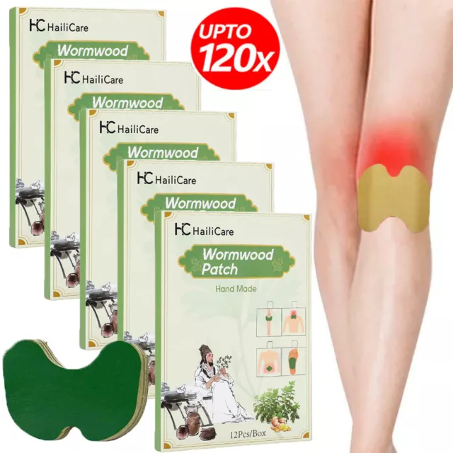 60Pcs Knee Patch Plaster Sticker Wormwood Extract Knee/Neck Joint