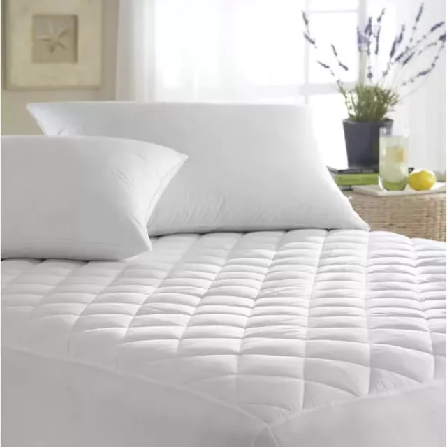 12"/30cm Deep Quilted Mattress Protector Fitted Bed Cover Single Double King Siz