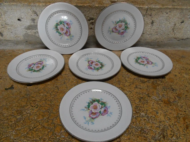 Set De 4 Assiettes AMANDINOISE Demi-Porcelaine – Plates, Creuses, Dessert – Floral