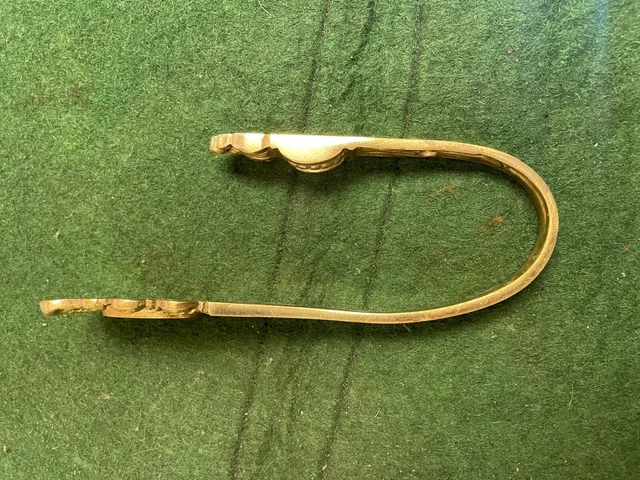Pair Of Antique Brass Curtain Tie Backs/ Hooks 3