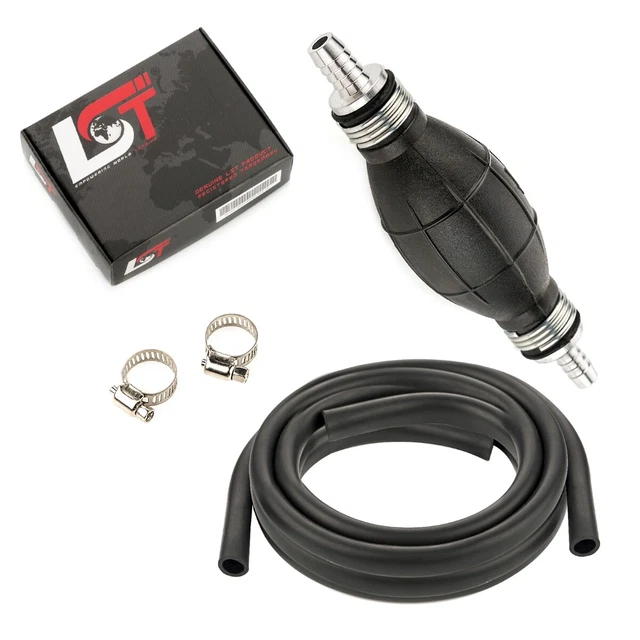 Flaconi 2PCS Pompa Carburante Manuale per Auto,Pompa Carburante Manuale 8mm,Pompetta Aspirazione per Diesel,Adatto per Auto,Motociclette,Barche