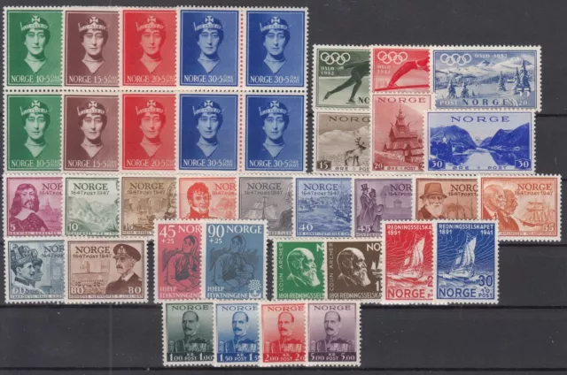 Is16623/ Norway – 1937 / 1960 Mint Mnh Selection – Cv 180 $