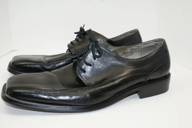 STACY ADAMS MEN'S Size 13 M Black Leather Square Toe Oxford Dress Shoes ...