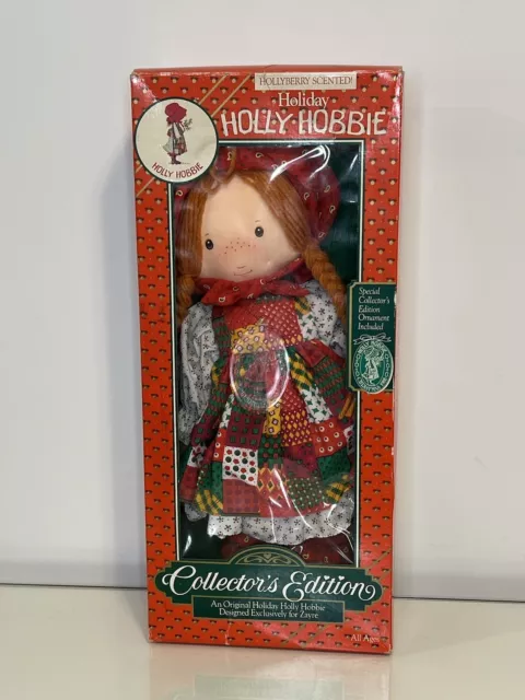 Holly Hobbie 80’s Holiday Collector’s Ed. Doll Ornament In Box PRISTINE Vintage