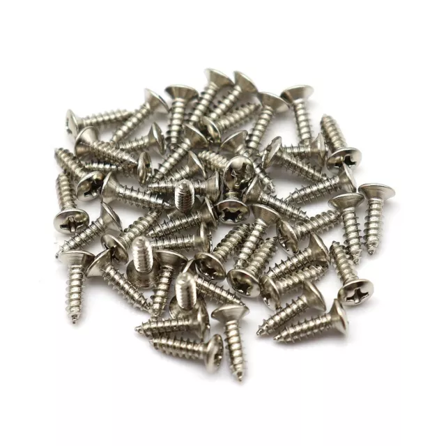 100x Electric Guitar Bass Pickguard Backplates Cover Screws for ST TL SG LP 3mm