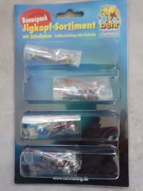 BEHR Sortiment 2 Jigköpfe Set Jighaken Gummifisch Haken Jigs Jig Jigkopf NEU