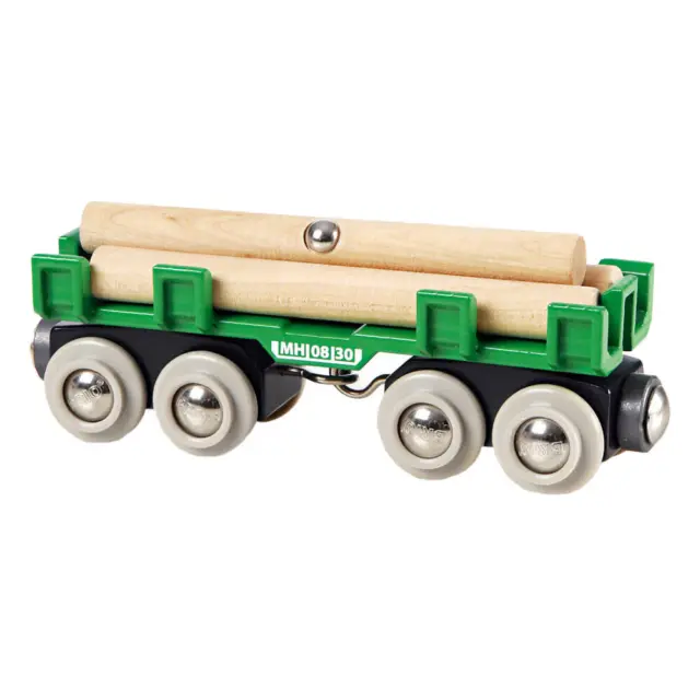 BRIO Langholzwagen 4-tlg. Waggon Holzeisenbahn Eisenbahn Holzspielzeug Spielzeug