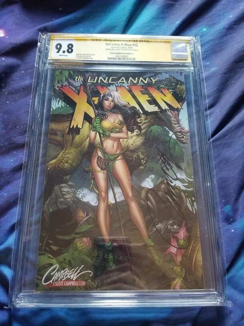 Uncanny X-Men #12 Xmen Signed By J Scott Campbell Edition A Cgc 9.8
