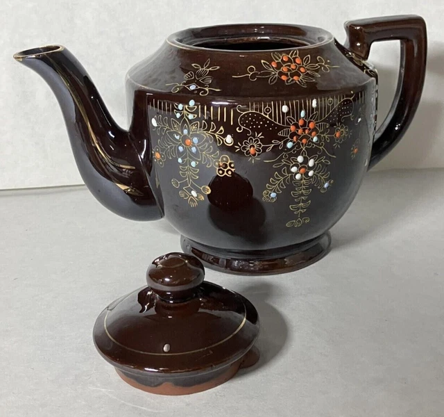 Mid-Century Vintage Hand Painted Ceramic Teapot - Made in Japan