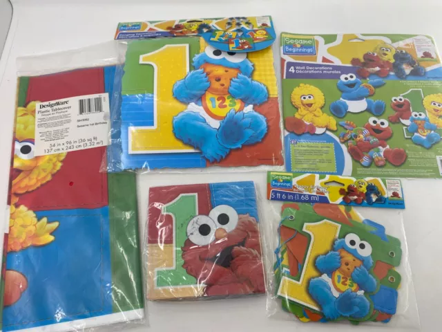 Sesame Street Party Supplies YOU PICK Happy 1st First Birthday Banner Decoration