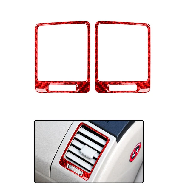 VEHICLE LR AIR outlets Vent Carbon Fiber Sticker Trim For Toyota