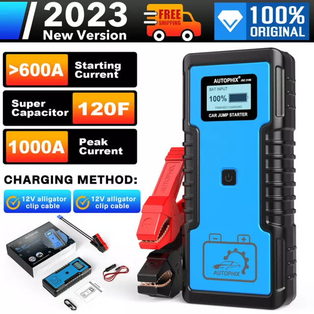 12V Super Capacitor Car Jump Starter Pack Booster Batterie Charger Power Bank DE