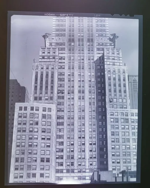 Manhattan Vintage Nyc Chrysler Building Negatives X 2 Original 1940S