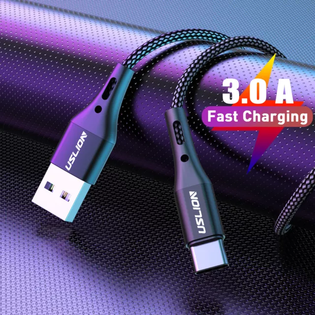 USLION Micro USB Type C Kable USB-C Schnell Ladekabel für Samsung Galaxy HUAWEI 2
