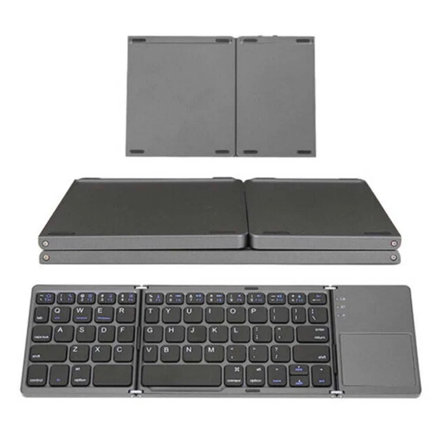 Wireless Bluetooth Keyboard Threefold Touchpad for iPad iPhone Android Windows