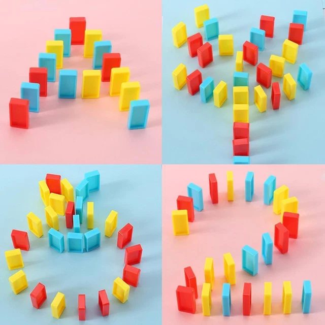 80Pcs Domino Blocks Domino Train Extension Kit Creative Domino Toy For Kid --us