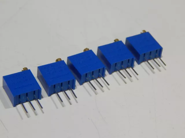 Bourns 3296W-1-102Lf 1K Ohm 25 Turn Trim Resistor Trimmer - Lot Of 5 Pieces