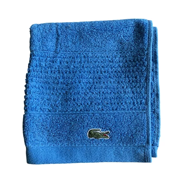LACOSTE LEGEND RIVIERA Blue Supina Cotton Wash Cloth 13 X 13 New $18.00 ...