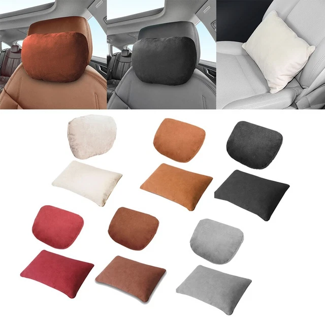 Cuscino supporto testa auto cuscino collo protezione collo tessuto camoscio