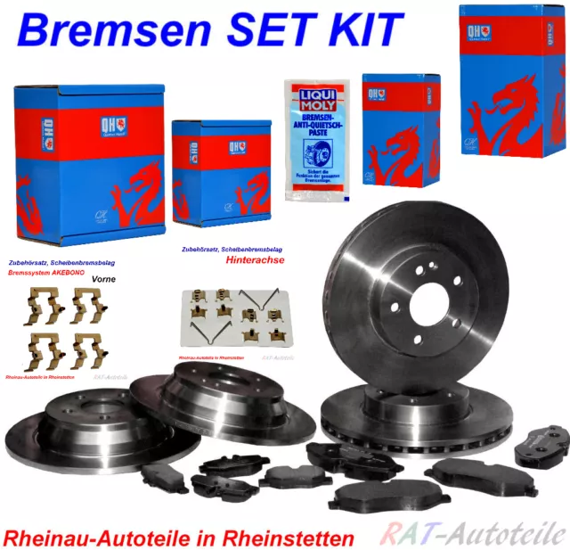 QH/JP GROUP  Bremsen KIT SET  Vorne+Hinten  MAZDA 6 GG Hatchback 2.0 2.0 DI  2.3