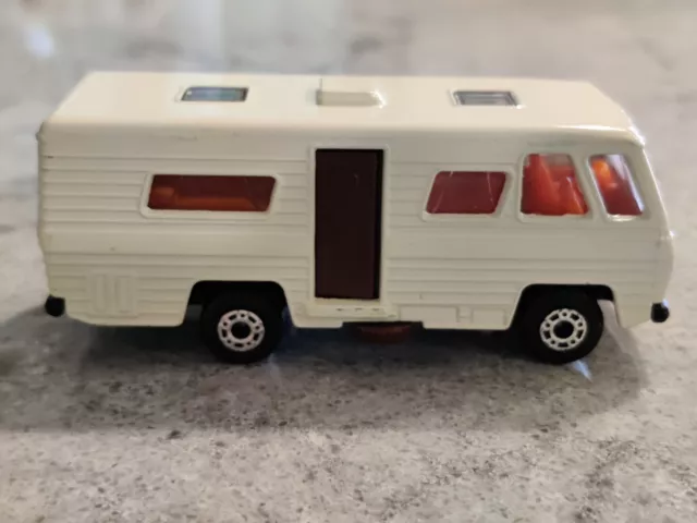 Vintage 1980 Matchbox No 54 Mobile Home Camper Working Door Cream Nice!