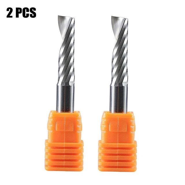 End Mills Bits Resin Router Bits Single Spiral End Mill 2Pcs 6mm Acrylic