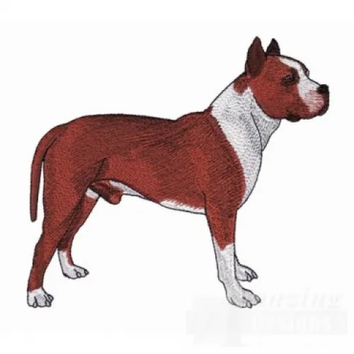 Embroidered Sweatshirt - Pit Bll Terrier AD216  Sies S - XXL