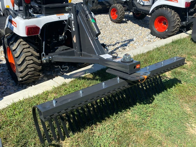New/Unused Bobcat 60" Landscape Rake For Compact Tractors, 3 Pt Hookup,Fits Many