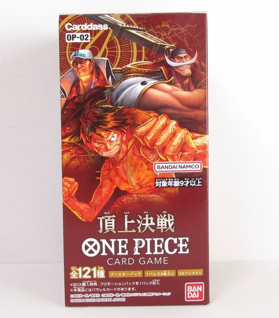 ONE PIECE TRADING Card Game Paramount War OP02 Booster Box Japanese