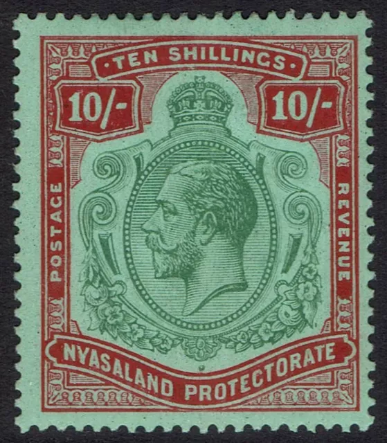 Nyasaland 1913 Kgv 10/- Wmk Multi Crown Ca