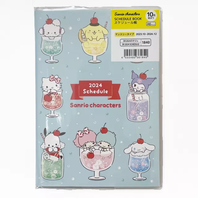 SANRIO CHARACTERS 2024 A6 Planner Schedule Book Diary Kawaii Japan