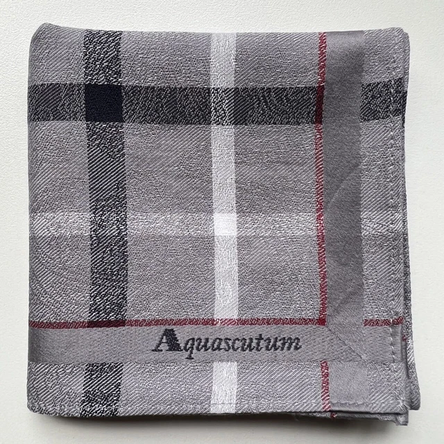 Handkerchief Men's Cotton Vintage Art Gray Checks Plain Pocket Square 18"