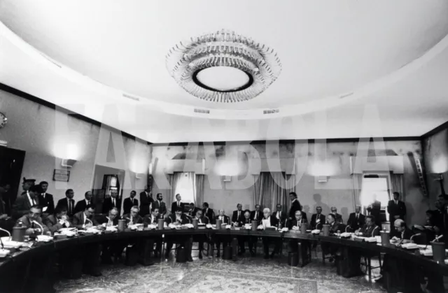 Foto Vintage Plenum del Csm con Francesco Cossiga anni 90 stampa 24x18 cm